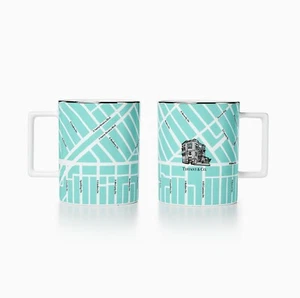 Tiffany And Co. BeverlyHills m (2) Coffee Tea Mugs Made In Japan Fine Bone China - Picture 1 of 1