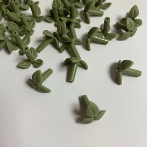 50 per lot NEW LEGO Olive Green PLANT, W/ 3.2 SHAFT, 1.5 HOLE (37695/6285465) - Picture 1 of 3