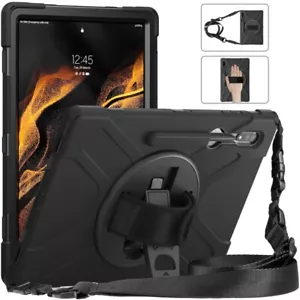 Custodia antiurto per Samsung Galaxy Tab S9 Ultra S9 Plus S8 impugnatura girevole - Foto 1 di 20