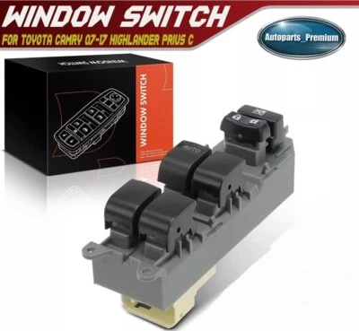 Interruptor de ventana eléctrica del conductor delantero para Toyota Camry 2007-2017 Highlander Prius C Foto 1 de 4