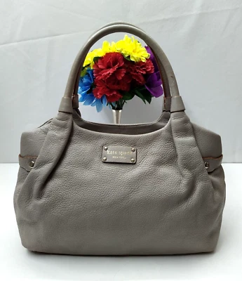 Kate Spade Berkshire Road Stevie Satchel Gray Pebble Leather Shoulder Bag - Image 1 of 4