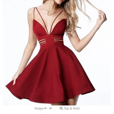 Новый Sherri Hill возвращение домой платье размер 10 бордовый - Изображение 1 из 3