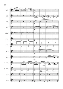 Clarinet Choir Sheet Music: Score & Parts - Serenade for Winds (Op. 44) - Mvt 4 - Picture 1 of 24