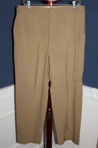 Original WW2 U.S. Army Officer's Khaki Uniform Trousers 1945 Dated w/ID Stamps - Picture 1 of 10