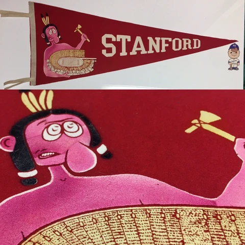 1960s Stanford Cardinals Indians University California Pennant 11.5x30 Football Cover