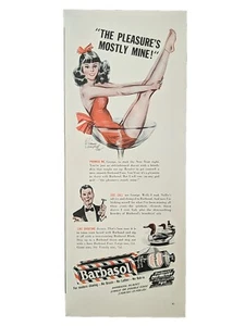 Anuncio impreso de Barbasol de colección 1943. artículo original. Anuncio de la Segunda Guerra Mundial - Imagen 1 de 1