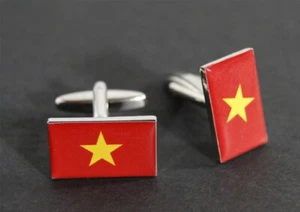 Manschettenknöpfe Flagge Vietnam - 18 x 12 mm - Picture 1 of 1