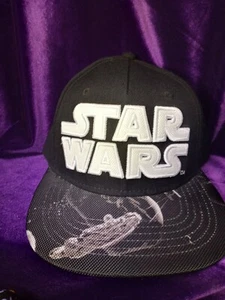 Star Wars Hat Black With Spaceship Snapback - Picture 1 of 4