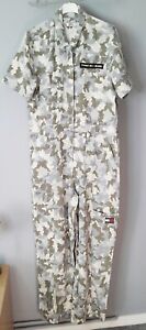 Tommy Jeans ladies grey camouflage jumpsuit size XL short sleeves 100% cotton
