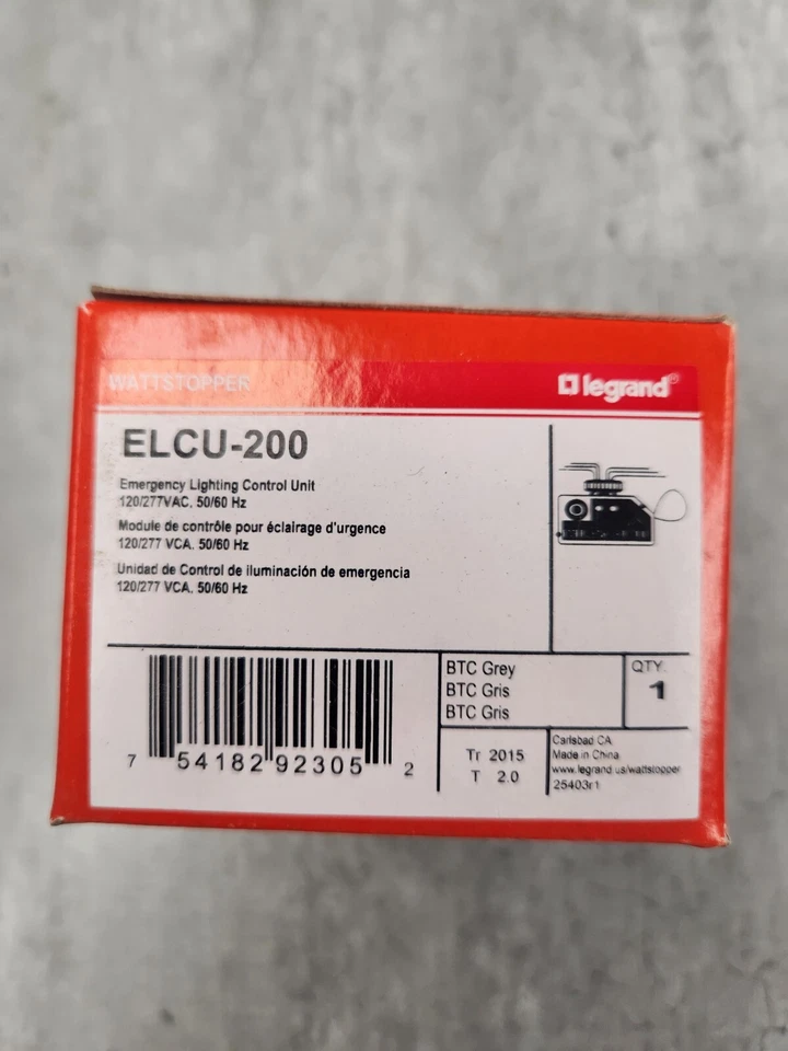 Legrand Wattstopper Elcu-200 Emergency Lighting Control Unit - Image 1 of 1