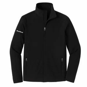 Neu mit Etikett 100 % authentische BlackRock Vermögensverwaltung Finanzjacke durchgehender Reißverschluss schwarz L - Bild 1 von 3