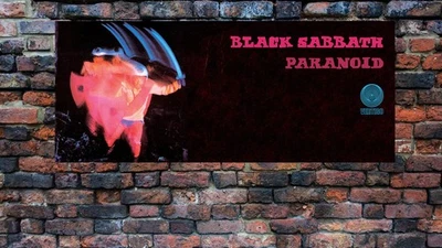 4 feet wide pano poster Black Sabbath Paranoid album 48"w x 20" Ozzy Osbourne - Image 1 of 3