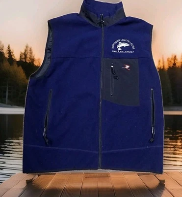 REDINGTON FLEECE FISHING VEST "NORTHERN LIGHTS LODGE" BC Men's Size  XL - Image 1 of 4