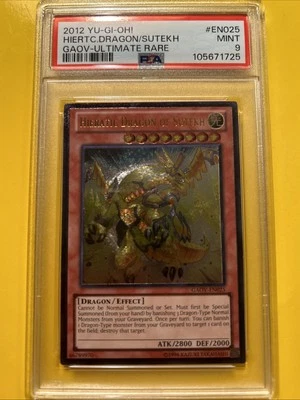 YuGiOh HIERATIC DRAGON OF SUTEKH GAOV-EN025🔥PSA 9🔥UNLIMITED-2012 ULTIMATE RARE - Image 1 of 4