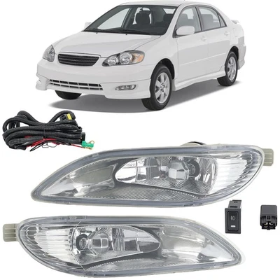 Complete Fog Light Assembly with Wiring Harness for Toyota Corolla 2005-2008 - Image 1 of 4