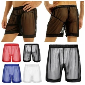 Herren Netz durchsichtig Boxershorts schnelltrocknend Badehose Unterwäsche Slips - Bild 1 von 48