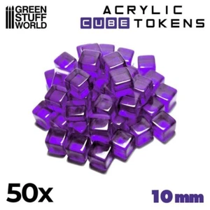 Gaming TOKENs - Purple Cubes 10mm Markers, Meeples Tabletop, Cards, Board Games - Picture 1 of 2