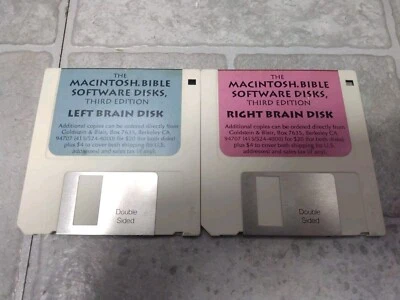 The Apple Macintosh Bible Software Disks 3rd Edition Right + Left Brain UNTESTED - Image 1 of 2