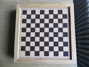 Holz-Spielesammlung, Reise - Himmel+Hölle- Dame- Mühle - Backgammon mit Beschr. - Bild 1 von 2