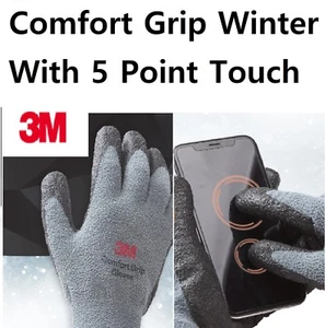 3M Comfort Grip WINTER Gloves Nitrile Foam Coated Warm Touch Screen Capable - Picture 1 of 8