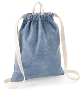 DENIM GYM BAG SACK HOLD ALL SWIMMING SCHOOLTRAVEL BUSINESS AND SPORTS HGBG642BTC - Picture 1 of 2