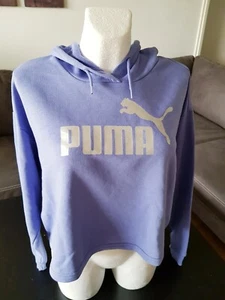 PUMA Sweatshirt Hoodie Cropped - Metallic Logo silber - hazy blue (hell-lila) - Bild 1 von 7