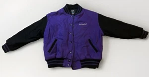 Vintage Pleasant Company American Girl Youth Sz M Purple Wool Bomber Jacket - Picture 1 of 6
