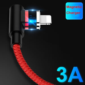 Magnetic Fast Chager Cable IOS Micro USB Type-C Plug For iPhone Samsung iPad