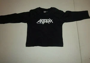 2016 ANTHRAX Metal Band - Baby Toddler Black Sweatshirt - Picture 1 of 7