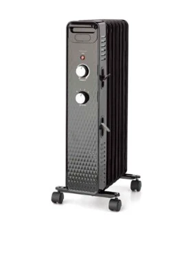 Mainstays Mechanical Oil Filled Electric Radiator Space Heater, Black - Image 1 of 4