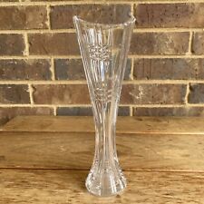 10” Cut Crystal Glass Vase Unmarked