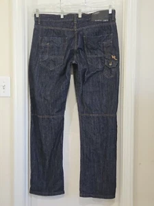 Rocawear Jeans Dark Blue 10-683-0 038-77 Baggy Hip Hop VTG Y2K Men Size 38 x 34 - Picture 1 of 9