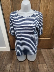 Croft & Barrow striped 3/4 sleeve top size large Accent Front Pocket - Picture 1 of 6