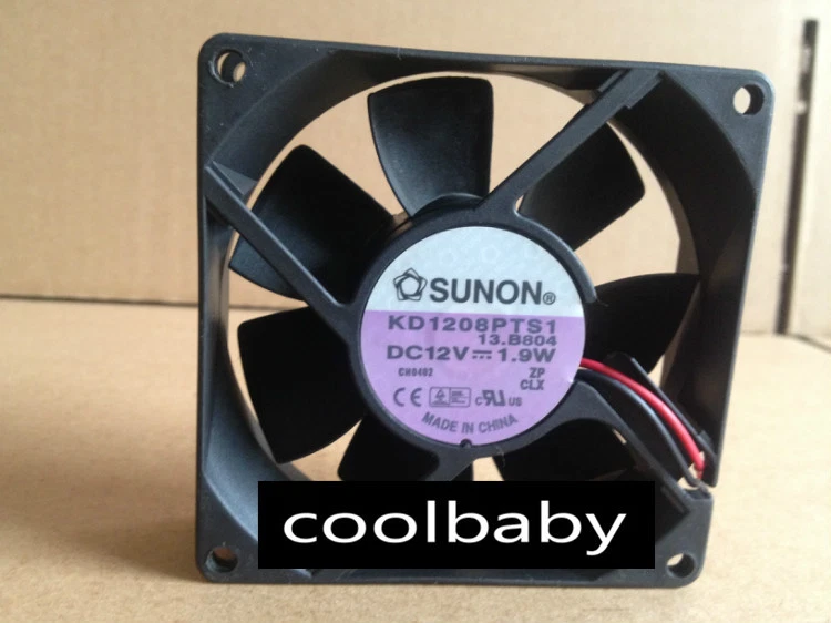 Sunon KD1208PTS1 Fan 80*80*25mm 12V 2Pin 2 wire - Image 1 of 1