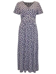 Ex-Seasalt MAXI Dress Aster Dot Maritime Chateaux NAVY Sizes 6 10 12 & 14 - Picture 1 of 3