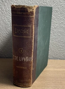 Washington Irving Life Voyages Christopher Columbus Stuyvesant Volume V  Antique - Picture 1 of 14