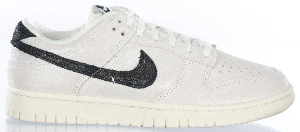 Size 7 - Nike Dunk SE Low White Glittery Suede W