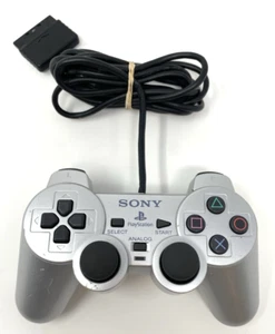 Sony PlayStation 2 PS2 OEM Analog DualShock 2 Controller Silver (SCPH-10010) - Picture 1 of 13