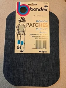 Bondex Bügelflicken Packung mit 2 Denim 5" x 7" NEU - Bild 1 von 1