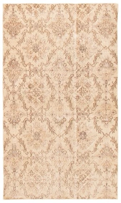 Vintage Light Khaki Traditional 3'9" x 6'6" Hand-Knotted Oriental Wool Area Rug - Image 1 of 4