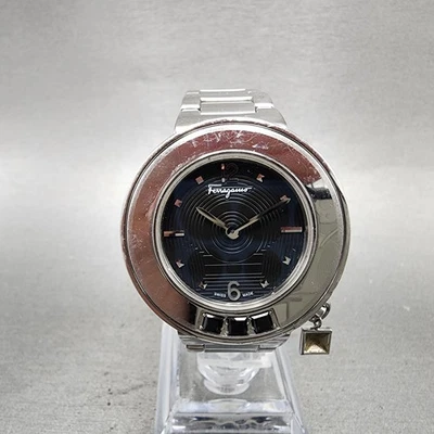 Salvatore Ferragamo Gancino Sparkling Watch Women 37mm Black Dial Steel New Batt - Image 1 of 4