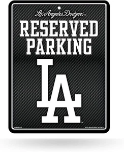 Los Angeles Dodgers Metal Parking Sign, Carbon Fiber Design, 8.5 x 11 Inch,... - Picture 1 of 1