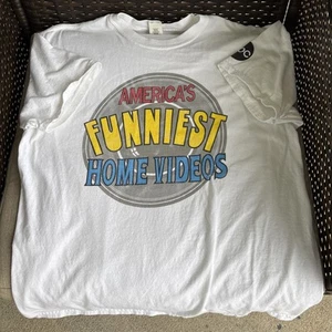 Americas Funniest Home Videos AFV T-Shirt 90s Vintage Size L Large White Cotton - Bild 1 von 6