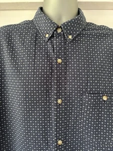 NEXT .. Fine Quality Navy mix Button Down Collar Casual Cotton Shirt Sz XL - Picture 1 of 5