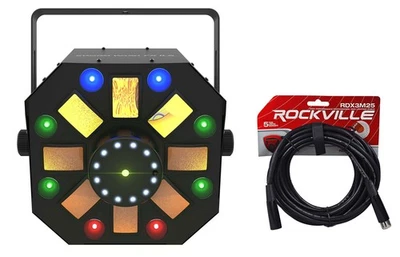 Chauvet DJ Swarm Wash FX ILS RGBAW+UV LED Derby/Laser/Strobe Light+DMX Cable - Image 1 of 4