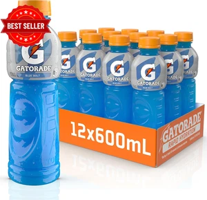 Gatorade Blue Bolt Sports Drink 12x600ml Hydration Multipack Bottles - Picture 1 of 5