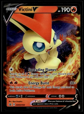 Victini V Promo Fire Holo SWSH: Sword & Shield Promo Cards SWSH104 NM - Image 1 of 2