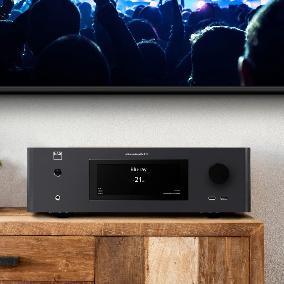 NAD T778 Surround 7.2.4 Heimkino AV-Receiver mit BluOS, 4K Ultra HD (gebraucht) - Bild 1 von 4