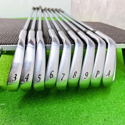 ◼️9 piezas◼️ Juego de hierros Miura CB-1005 9 clubes 3-9, P, eje A NS PRO 950GH Flex S usado Foto 1 de 4