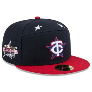 Men's New Era Navy/Red Minnesota Twins 2025 MLB All-Star Game Workout Side - Picture 1 of 5